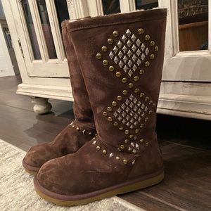 UGG Suede Studded Snow-boots (Size 8)